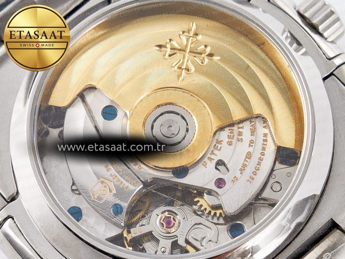 Patek Philippe Nautilus 5980 SS Blue Dial on SS Bracelet A7750 - Görsel 21