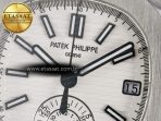 Patek Philippe Nautilus 5980 SS White Dial on on Black Leather Strap A7750 - Görsel 10