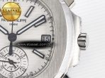 Patek Philippe Nautilus 5980 SS White Dial on on Black Leather Strap A7750 - Görsel 11