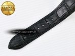Patek Philippe Nautilus 5980 SS White Dial on on Black Leather Strap A7750 - Görsel 22