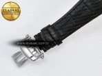 Patek Philippe Nautilus 5980 SS White Dial on on Black Leather Strap A7750 - Görsel 23