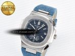 Nautilus 5980 SS 3KF Best Edition Blue Dial on Blue Braided Strap A7750
