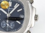 Nautilus 5980 SS 3KF Best Edition Blue Dial on Blue Braided Strap A7750 - Görsel 11