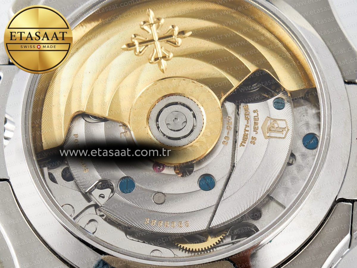Nautilus 5980 SS 3KF Best Edition Blue Dial on Blue Braided Strap A7750 - Görsel 19