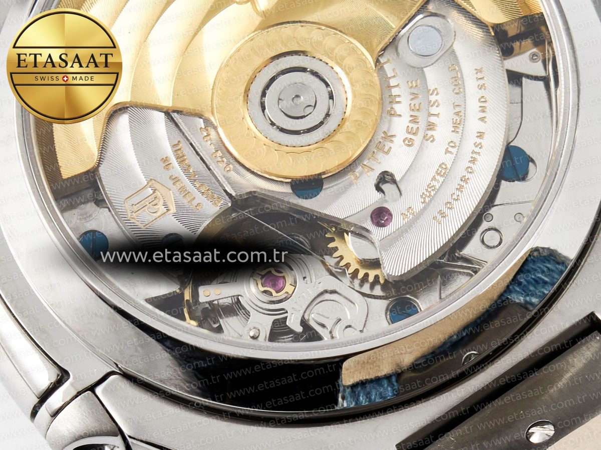 Nautilus 5980 SS 3KF Best Edition Blue Dial on Blue Braided Strap A7750 - Görsel 21