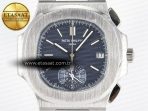 Nautilus 5980 SS 3KF Best Edition Blue Dial on Blue Braided Strap A7750 - Görsel 4