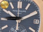 Nautilus 5980 SS/RG 3KF 1:1 Best Edition Blue Dial on SS/RG Bracelet A7750 mod to PP.CH28-520 - Görsel 10