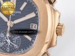 Nautilus 5980 SS/RG 3KF 1:1 Best Edition Blue Dial on SS/RG Bracelet A7750 mod to PP.CH28-520 - Görsel 11