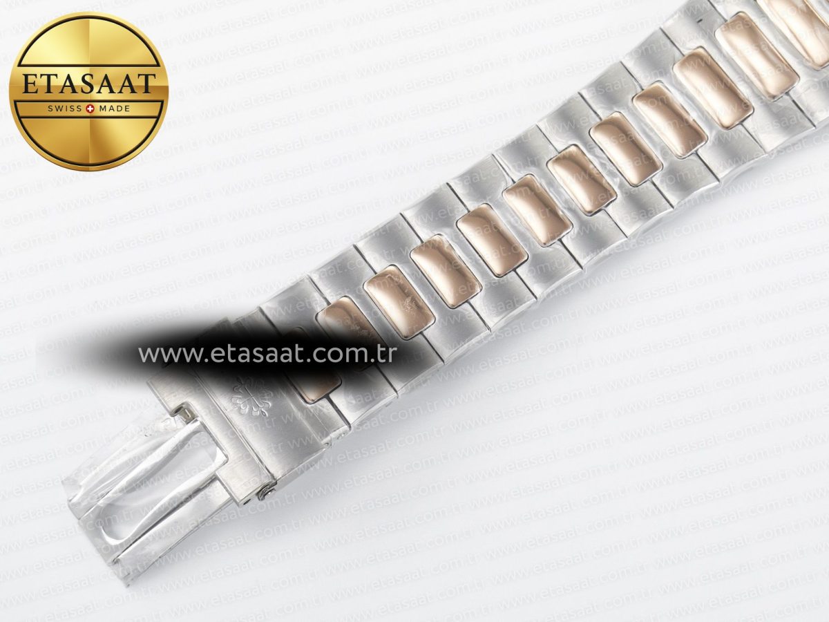 Nautilus 5980 SS/RG 3KF 1:1 Best Edition Blue Dial on SS/RG Bracelet A7750 mod to PP.CH28-520 - Görsel 22