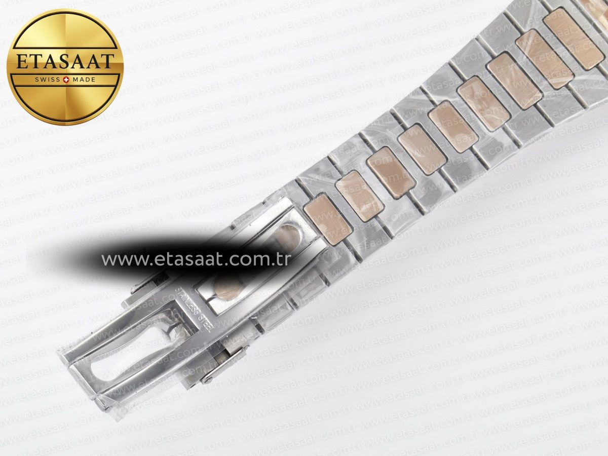 Nautilus 5980 SS/RG 3KF 1:1 Best Edition Blue Dial on SS/RG Bracelet A7750 mod to PP.CH28-520 - Görsel 23