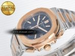 Nautilus 5980 SS/RG 3KF 1:1 Best Edition Blue Dial on SS/RG Bracelet A7750 mod to PP.CH28-520 - Görsel 6