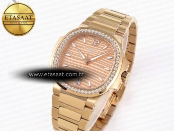 NAUTILUS 7118 LADIES RG PPF 1:1 BEST EDITION RG DIAL DIAMONDS BEZEL ON RG BRACELET 324CS