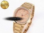 NAUTILUS 7118 LADIES RG PPF 1:1 BEST EDITION RG DIAL DIAMONDS BEZEL ON RG BRACELET 324CS - Görsel 2
