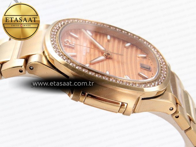 NAUTILUS 7118 LADIES RG PPF 1:1 BEST EDITION RG DIAL DIAMONDS BEZEL ON RG BRACELET 324CS - Görsel 9