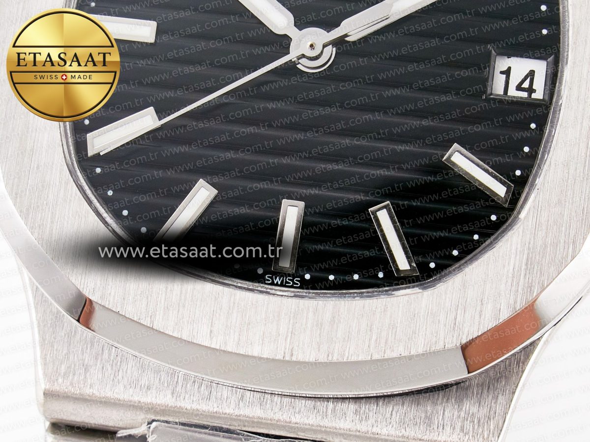Nautilus Jumbo 5711 JJF 1:1 Best Edition Black Textured Dial On SS Bracelet A324 V3 - Görsel 12