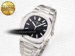 Nautilus Jumbo 5711 JJF 1:1 Best Edition Black Textured Dial On SS Bracelet A324 V3 - Görsel 2