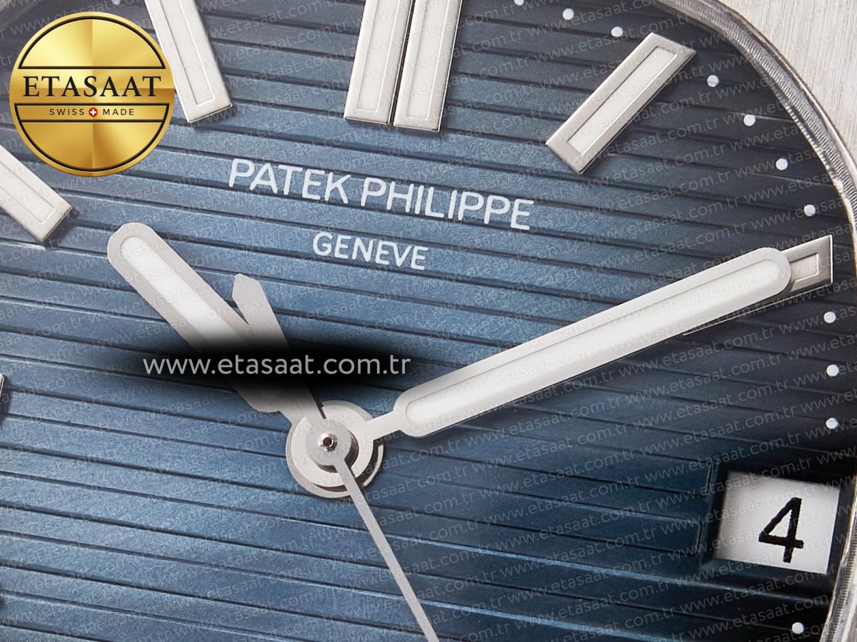 Nautilus Jumbo 5711 JJF 1:1 Best Edition Blue Textured Dial On SS Bracelet A324 V3 - Görsel 10