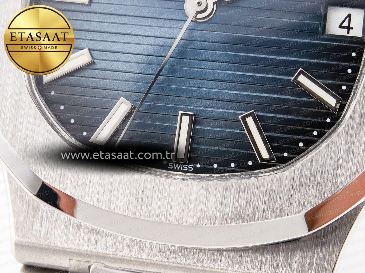 Nautilus Jumbo 5711 JJF 1:1 Best Edition Blue Textured Dial On SS Bracelet A324 V3 - Görsel 12