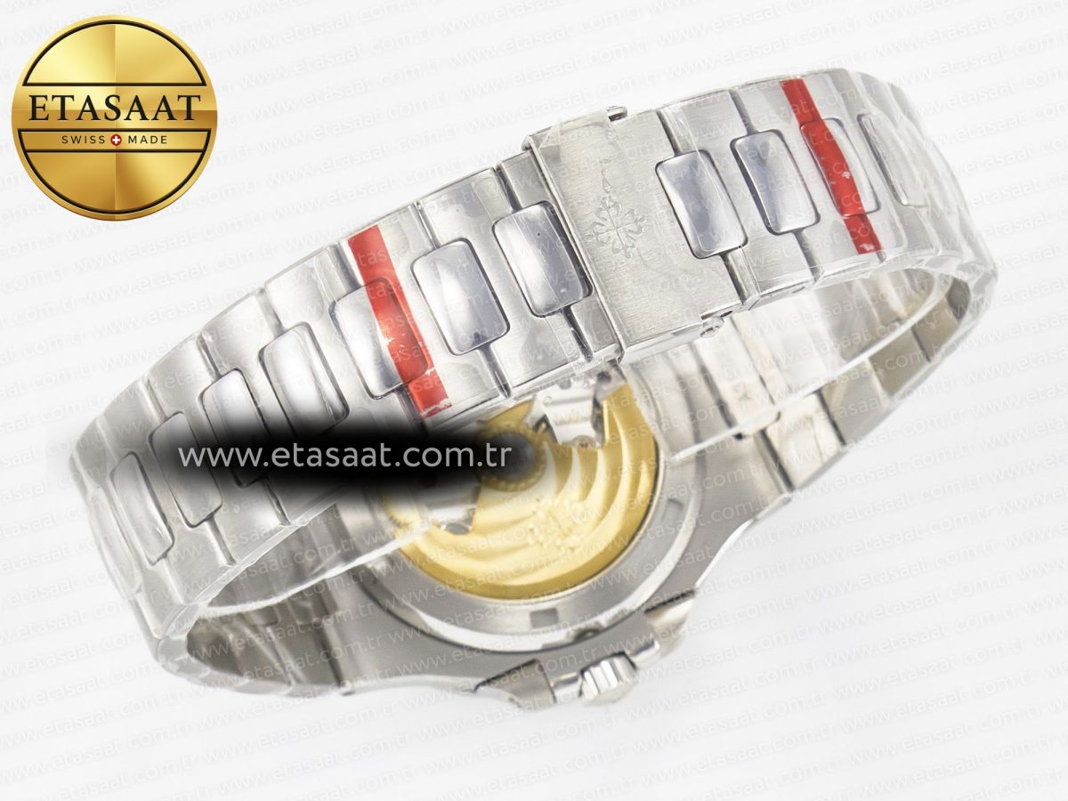 Nautilus Jumbo 5711 JJF 1:1 Best Edition Blue Textured Dial On SS Bracelet A324 V3 - Görsel 15