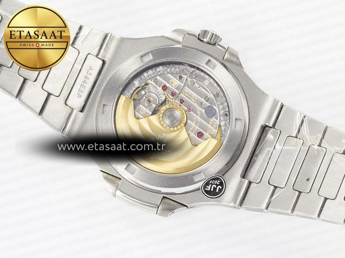Nautilus Jumbo 5711 JJF 1:1 Best Edition Blue Textured Dial On SS Bracelet A324 V3 - Görsel 16
