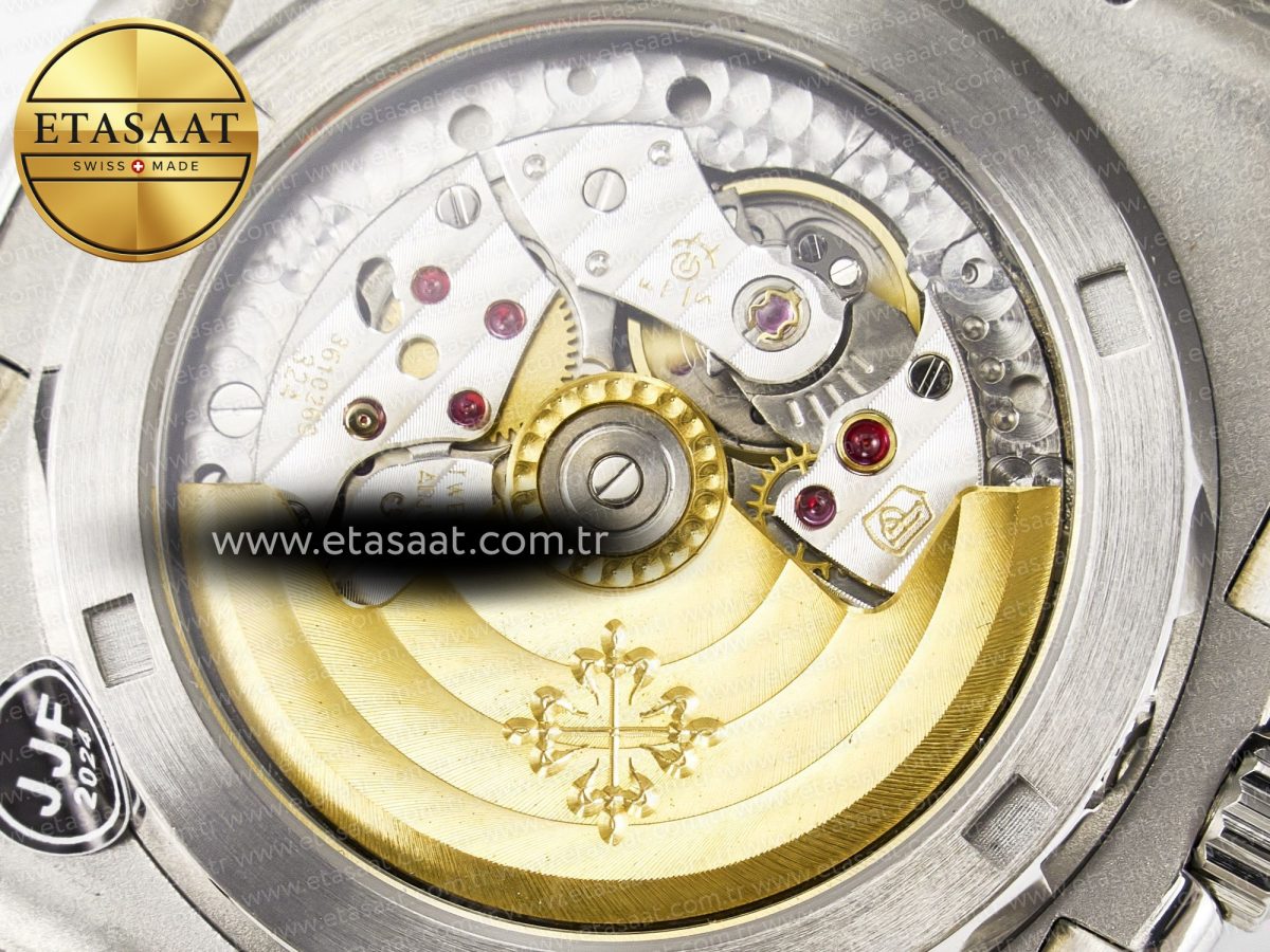 Nautilus Jumbo 5711 JJF 1:1 Best Edition Blue Textured Dial On SS Bracelet A324 V3 - Görsel 18