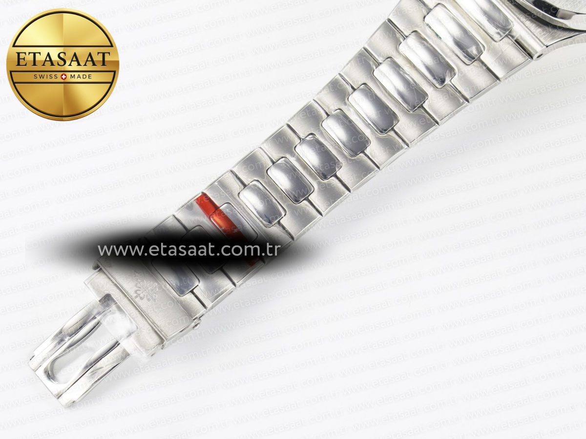 Nautilus Jumbo 5711 JJF 1:1 Best Edition Blue Textured Dial On SS Bracelet A324 V3 - Görsel 22