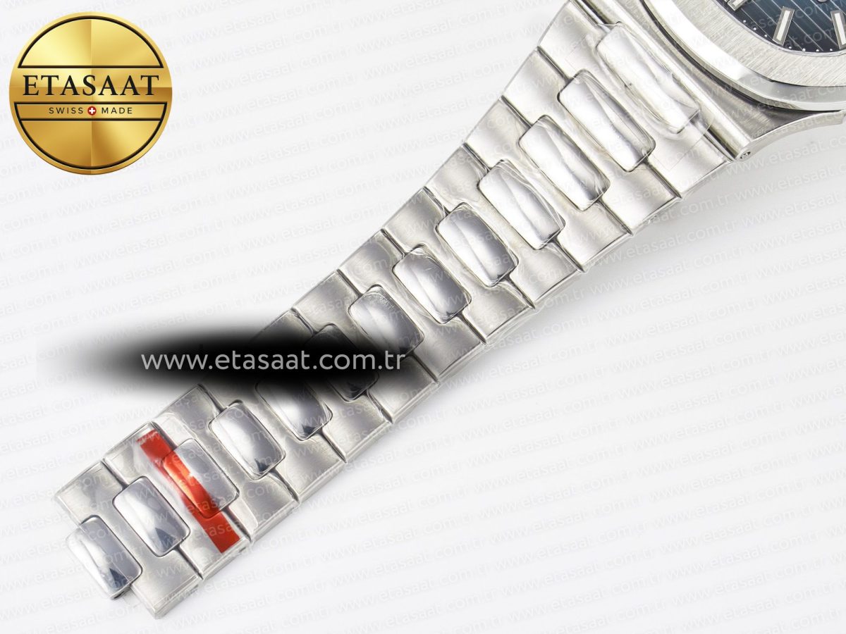Nautilus Jumbo 5711 JJF 1:1 Best Edition Blue Textured Dial On SS Bracelet A324 V3 - Görsel 23