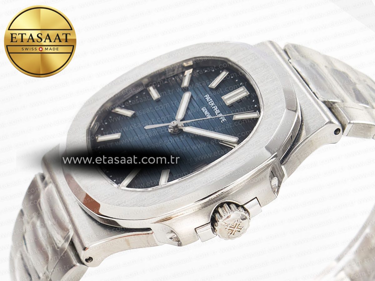Nautilus Jumbo 5711 JJF 1:1 Best Edition Blue Textured Dial On SS Bracelet A324 V3 - Görsel 6