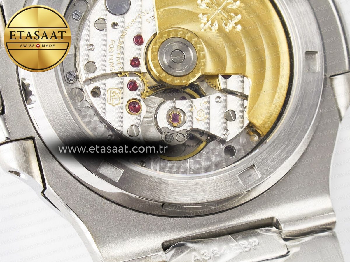 Nautilus Jumbo 5711 JJF 1:1 Best Edition White Textured Dial On SS Bracelet A324 V3 - Görsel 20