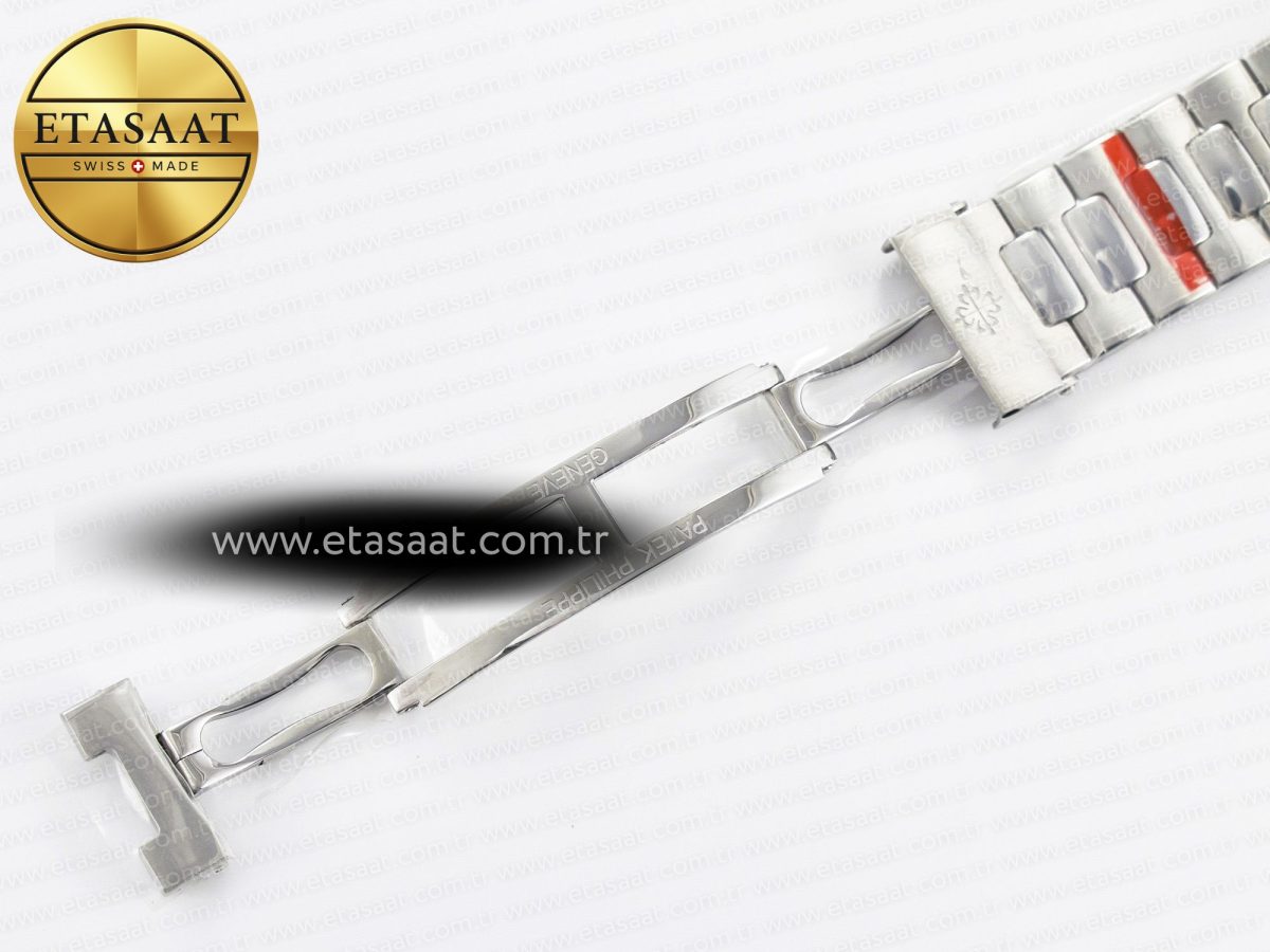 Nautilus Jumbo 5711 JJF 1:1 Best Edition White Textured Dial On SS Bracelet A324 V3 - Görsel 25