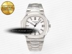 Nautilus Jumbo 5711 JJF 1:1 Best Edition White Textured Dial On SS Bracelet A324 V3 - Görsel 3