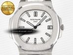 Nautilus Jumbo 5711 JJF 1:1 Best Edition White Textured Dial On SS Bracelet A324 V3 - Görsel 4