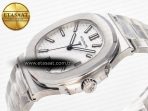 Nautilus Jumbo 5711 JJF 1:1 Best Edition White Textured Dial On SS Bracelet A324 V3 - Görsel 6