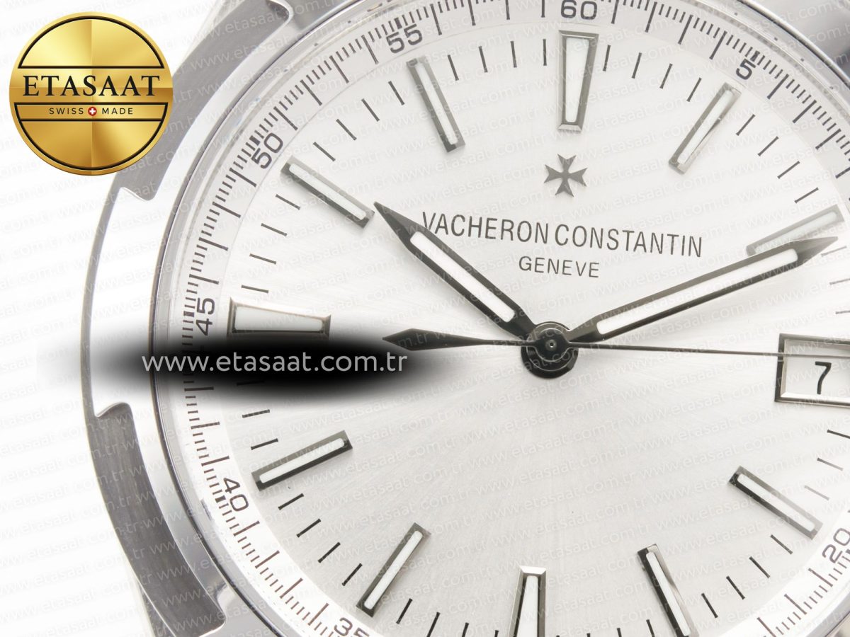 Overseas 4500V SS MKSF 1:1 Best Edition White Dial on Black Rubber Strap A5100 - Görsel 10