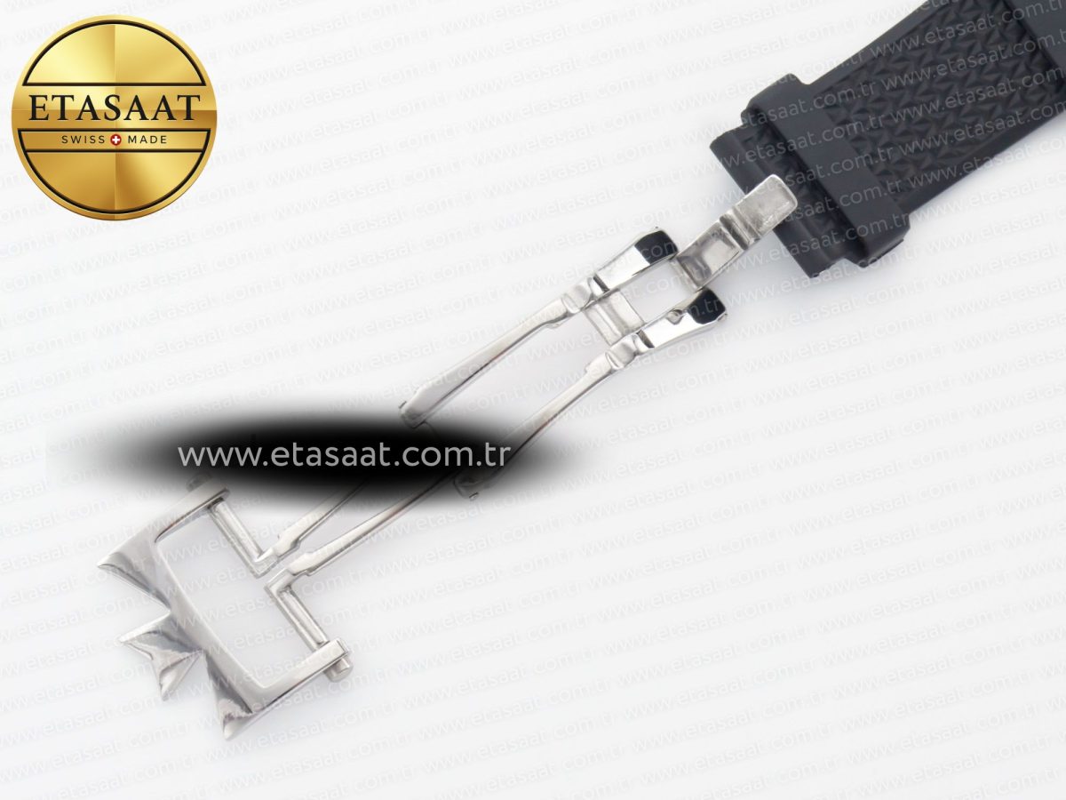 Overseas 4500V SS MKSF 1:1 Best Edition White Dial on Black Rubber Strap A5100 - Görsel 27