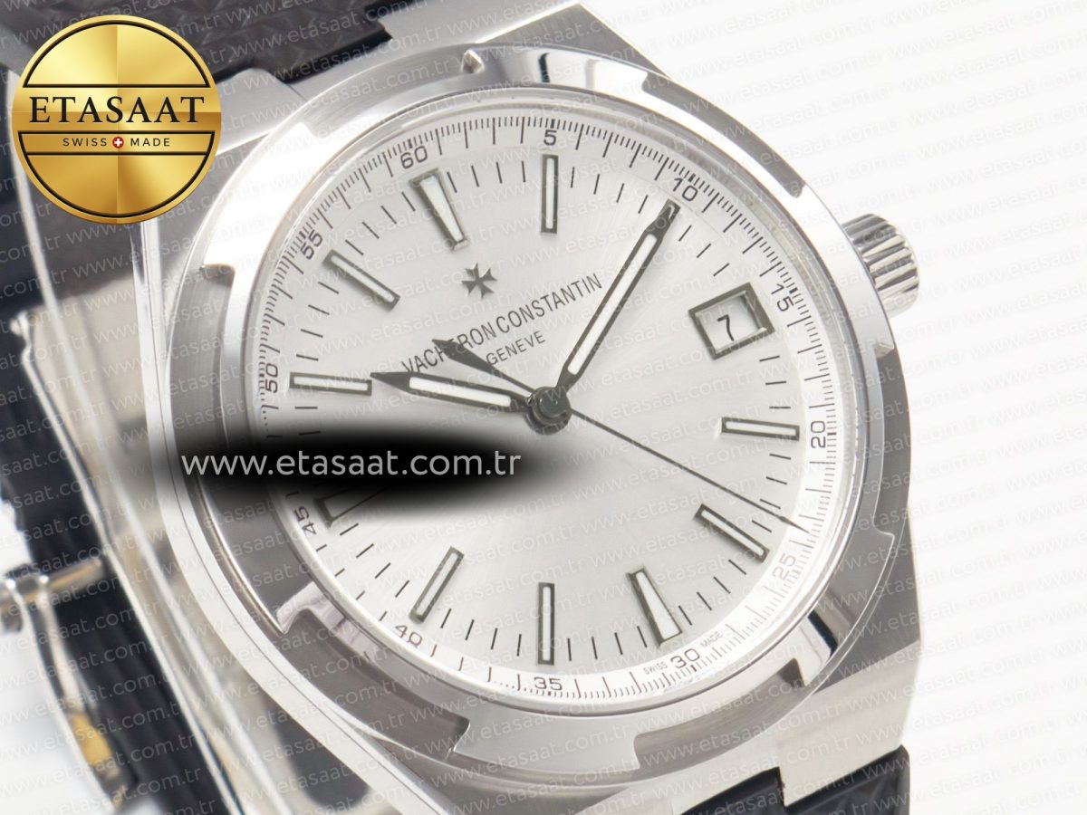 Overseas 4500V SS MKSF 1:1 Best Edition White Dial on Black Rubber Strap A5100 - Görsel 5