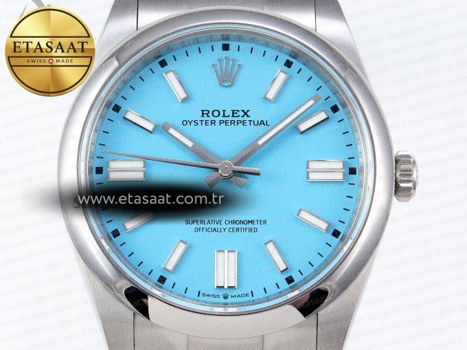 Oyster Perpetual 124300 41mm VSF 1:1 Best Edition 904L Steel Tiffany Blue Dial VS3235 - Görsel 4