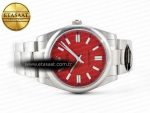 Oyster Perpetual 126000 41mm Clean 1:1 Best Edition 904L Steel Red Dial VR3230 - Görsel 12