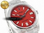 Oyster Perpetual 126000 41mm Clean 1:1 Best Edition 904L Steel Red Dial VR3230 - Görsel 5