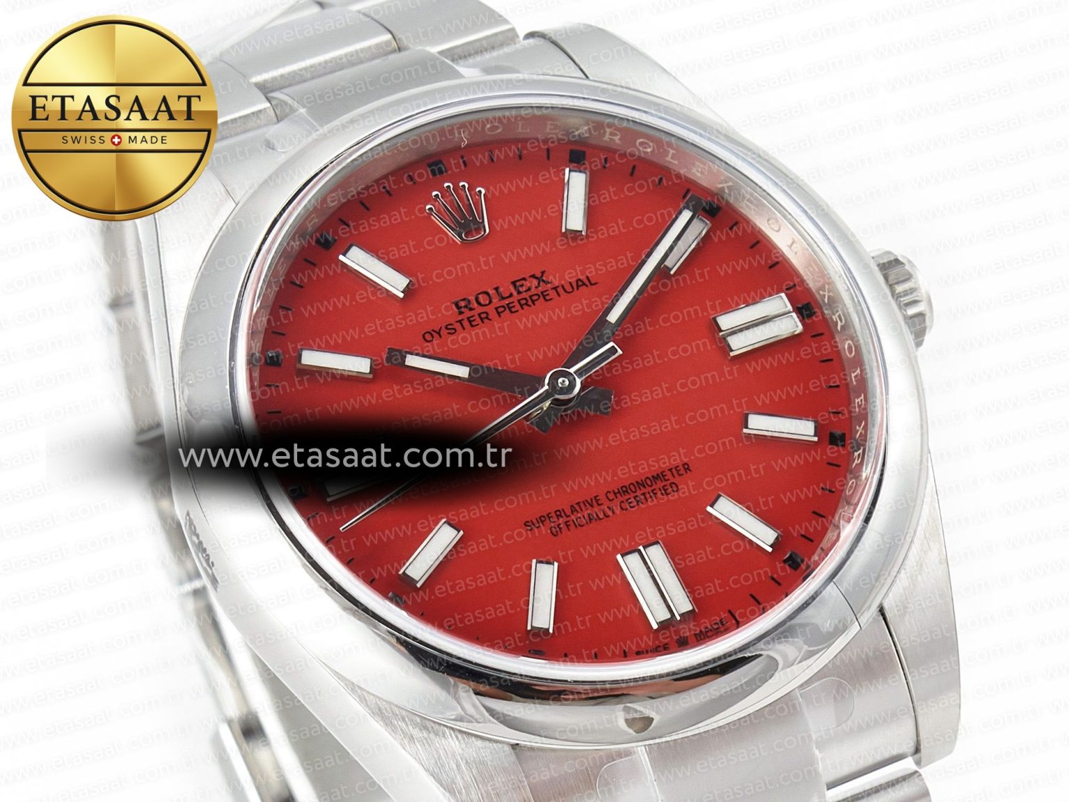 Oyster Perpetual 126000 41mm Clean 1:1 Best Edition 904L Steel Red Dial VR3230 - Görsel 5