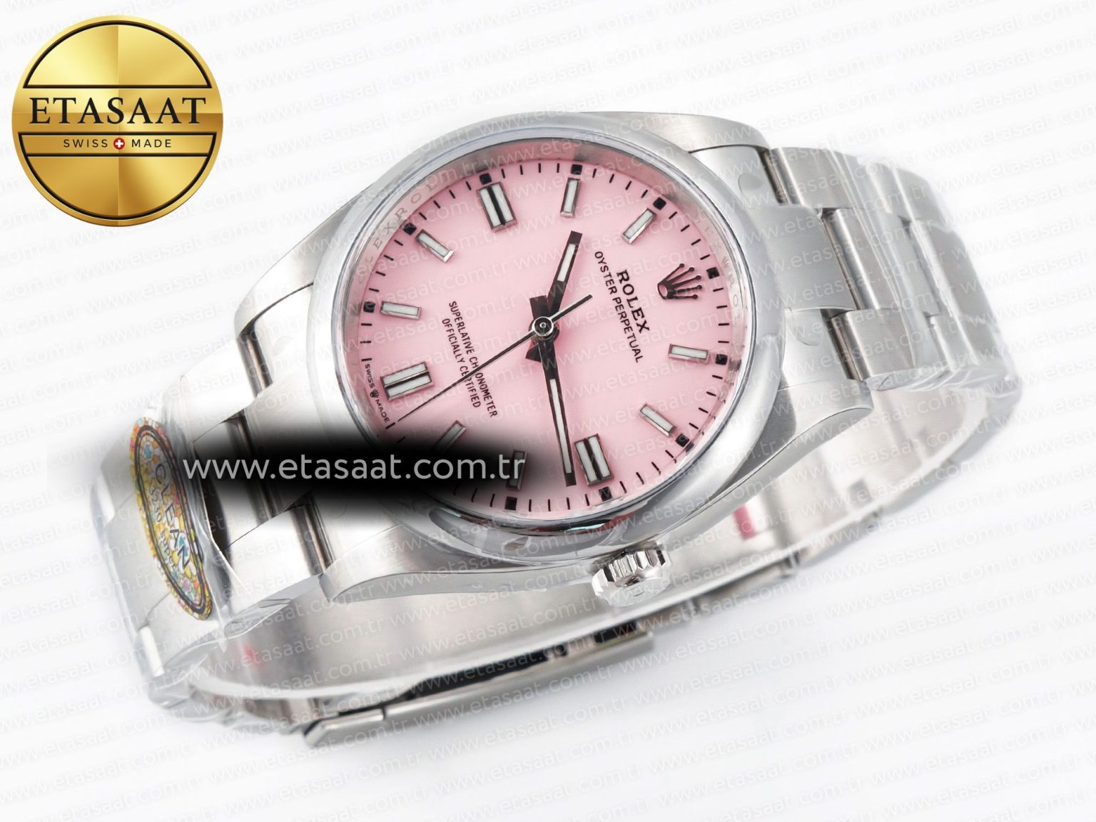 Oyster Perpetual 36mm 126000 Clean 1:1 Best Edition 904L Steel Pink Dial on SS Bracelet VR3230 - Görsel 8