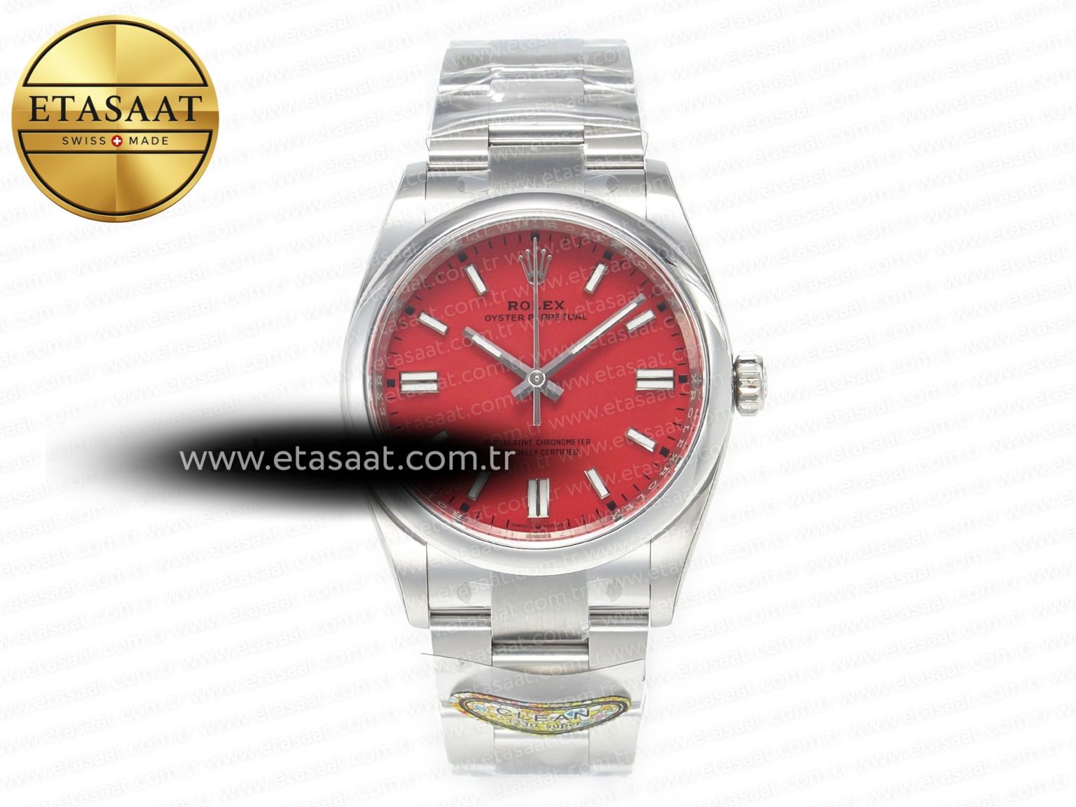 Oyster Perpetual 36mm 126000 Clean 1:1 Best Edition 904L Steel Red Dial on SS Bracelet VR3230 - Görsel 3