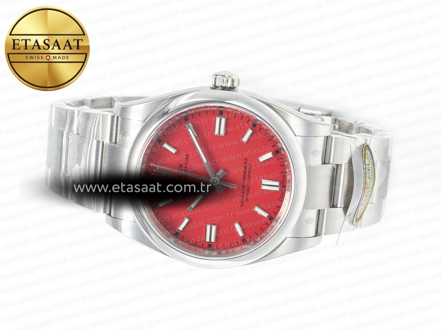 Oyster Perpetual 36mm 126000 Clean 1:1 Best Edition 904L Steel Red Dial on SS Bracelet VR3230 - Görsel 9