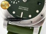 PAM1055 Luminor Submersible 42mm Verde Militare VSF 1:1 Best Edition on Green Rubber Strap P.900 Clone - Görsel 14