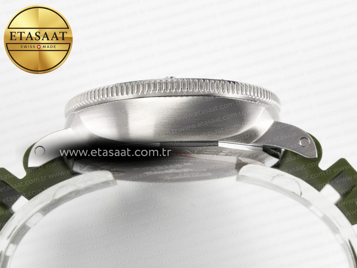 PAM1055 Luminor Submersible 42mm Verde Militare VSF 1:1 Best Edition on Green Rubber Strap P.900 Clone - Görsel 15