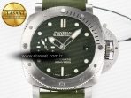 PAM1055 Luminor Submersible 42mm Verde Militare VSF 1:1 Best Edition on Green Rubber Strap P.900 Clone - Görsel 4
