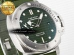 PAM1055 Luminor Submersible 42mm Verde Militare VSF 1:1 Best Edition on Green Rubber Strap P.900 Clone - Görsel 5
