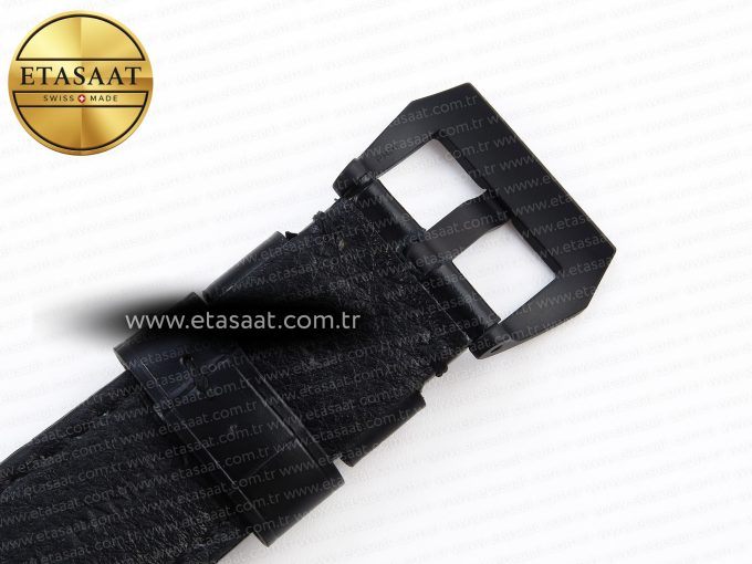 PAM1096 W LUMINOR GMT 42MM TITANIUM VSF 1:1 BEST EDITION BLACK DIAL ON BLACK LEATHER STRAP P.9011 SUPER CLONE - Görsel 32