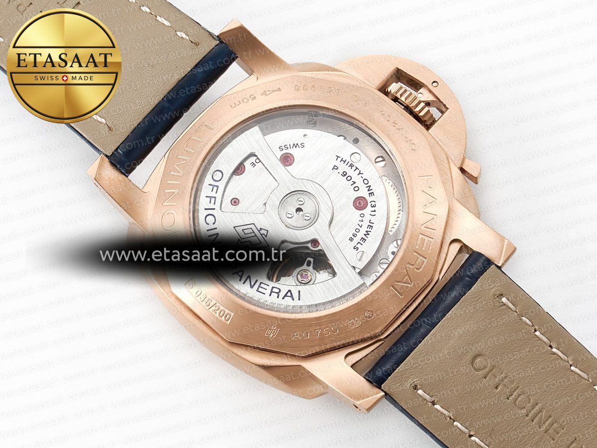 PAM1112 W TTF 1:1 Best Edition on Blue Leather Strap P9010 - Görsel 20