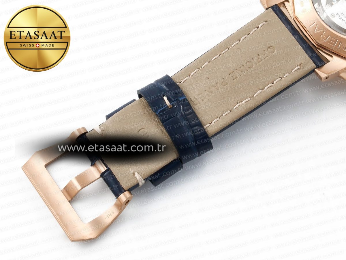 PAM1112 W TTF 1:1 Best Edition on Blue Leather Strap P9010 - Görsel 31